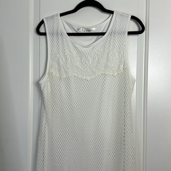 Max Studio White Lace Dress MIDI XL - Picture 1 of 10